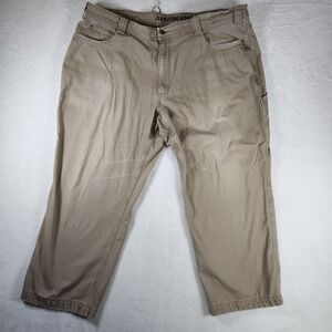 Duluth Trading Co Flex Fire Hose Work Pants Men's‎ 44x30 Khaki Canvas Utility